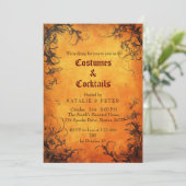 Costumes & Cocktails I Orange Red Ivy Invitation (Debout devant)