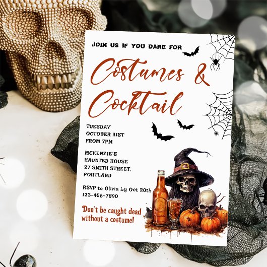 Costumes & Cocktails Invitation à la fête d'Hallow