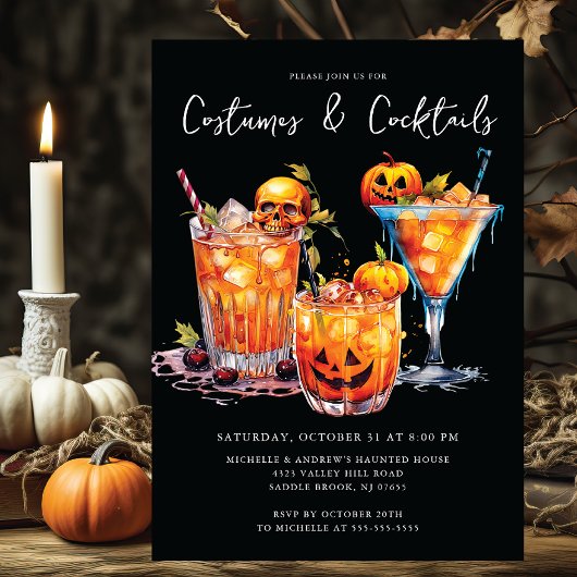 Costumes & Cocktails Invitation à la fête d'Hallow