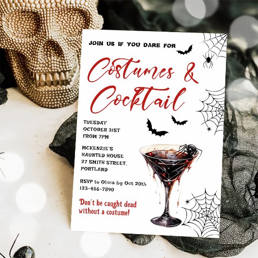 Costumes & Cocktails Invitation à la fête d'Hallow