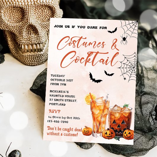 Costumes & Cocktails Invitation à la fête d'Hallow