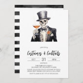 Costumes & Cocktails Invitation à la fête d'Hallow (Devant / Derrière)