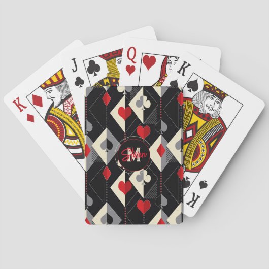 Costumes de jeu de cartes en poker. (dos)