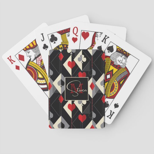 Costumes de jeu de cartes en poker. (dos)