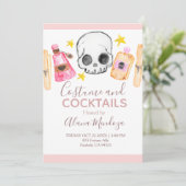 Costumes d'Halloween rose et invitation de soirée  (Debout devant)