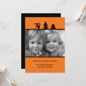 Costumes éffrayants Carte photo Halloween (Devant/Arrière en situation)