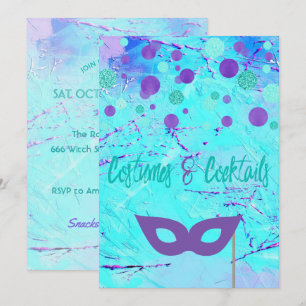 Costumes et cocktails Invitation à la fête d'Hallo