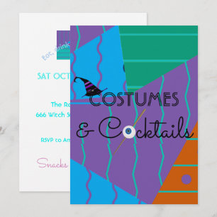 Costumes et cocktails Invitation à la fête d'Hallo