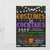 Costumes Et Cocktails Invitation Halloween (Devant / Derrière)