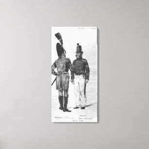 Costumes of French Marines from 1804 to 1814 Canvas Afdruk
