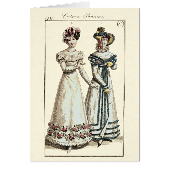 Costumes Parisiens 1821 Mode Bord (Voorkant)