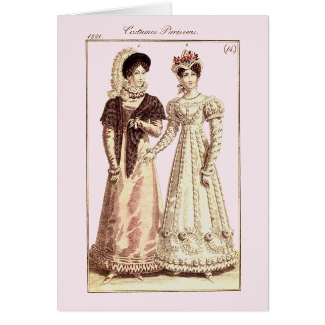 Costumes Parisiens 1821 Mode Bord (Voorkant)
