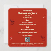 Costumes QR Code Cocktails Halloween Invitation (Dos)