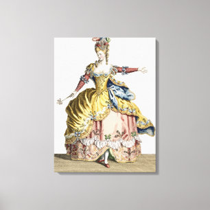 Costuum voor de koningin van de Sylphs in de balle Canvas Afdruk