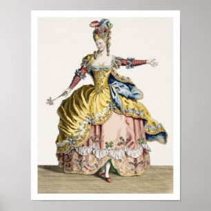 Costuum voor de koningin van de Sylphs in de balle Poster