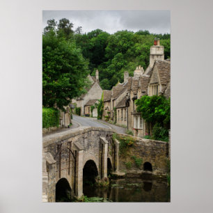 Costwolds dorp Castle Combe posterprint Poster