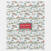 Cosy aquarelle festive couverture de village de No (Devant)