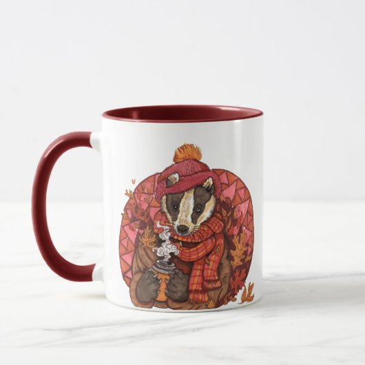 Cosy Bade d'automne Art Mug (Gauche)