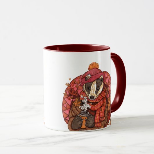 Cosy Bade d'automne Art Mug (Devant droit)