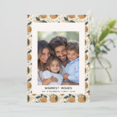 Cosy Botanique Orange Carte photo de vacances (Debout devant)