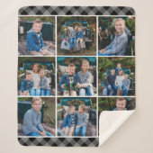Cosy Buffalo Gris Plaid Holiday Photo Collage (Devant)