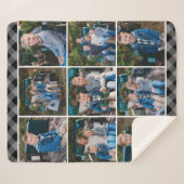 Cosy Buffalo Gris Plaid Holiday Photo Collage (Devant (Horizontal))