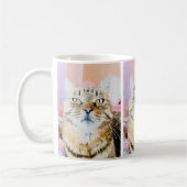 Cosy Chat Mug - Whimsical Feline Design (Gauche)
