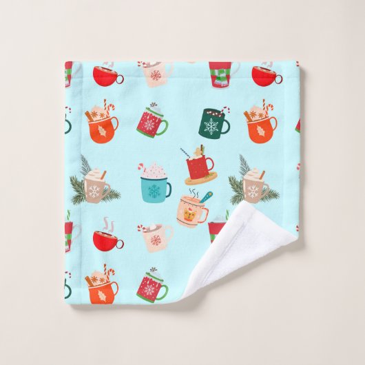 Cosy chocolat chaud latte d'hiver chocolat festif (Gant de toilette)