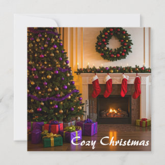 Cosy Christmas Living Room Carte Plat