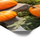 Cosy Citrouille Cottage Automne Harvest Poster mur (Coin)