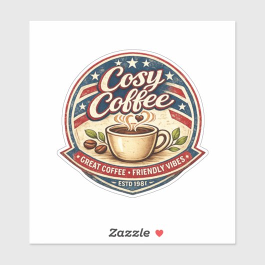 Cosy Coffee Sticker (Vel)