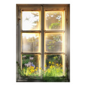 Cosy Countryside Window Uitzicht Foto Afdruk (Voorkant)