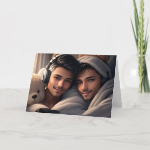 Cosy Couple Gay Groetjes Kaart