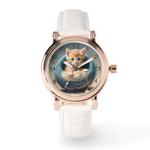 Cosy Cuddles: de wollige retraite van de kitten Horloge