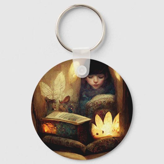 Cosy Fairy Book Nook Sleutelhanger (Voorkant)