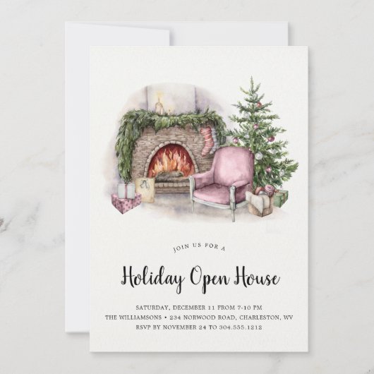 Cosy Holiday Home Holiday Open House Invitation (Devant)