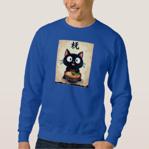 Cosy Kawaii : Cute Black Cat Ramen Sweatshirt