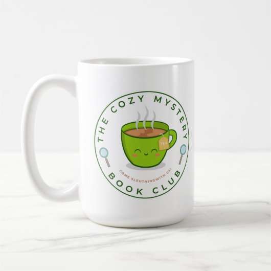 Cosy Mystery Book Club Logo & Mascot Mug (Gauche)
