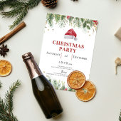 Cosy Nature Wreath rouge Noël Fête Invitation