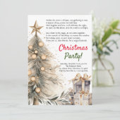 Cosy Noël fêté arbre Noël | Poem Invitation (Debout devant)