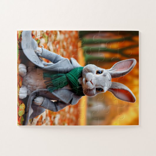 Cosy Puzzle Bunny Automne (Horizontal)