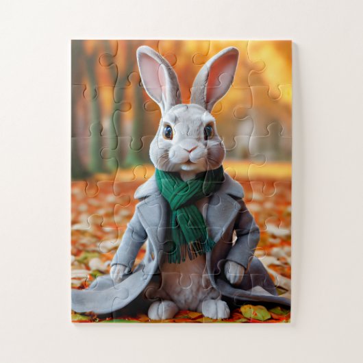 Cosy Puzzle Bunny Automne (Vertical)