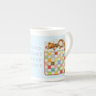 COSY QUILT Bone China Mug - Bleu