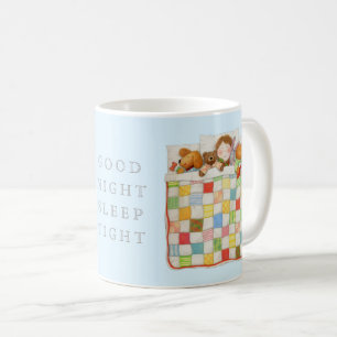 COSY QUILT Mug blanc + Bleu