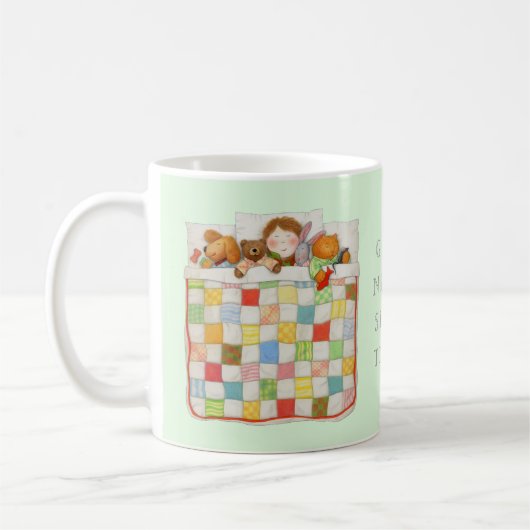 COSY QUILT Mug blanc + Vert (Gauche)