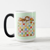 COSY QUILT Tall Green Morphing Mug (Gauche)