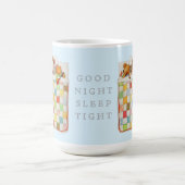 COSY QUILY Tall White Mug + Blue (Centre)