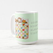 COSY QUILY Tall White Mug + Green (Devant gauche)