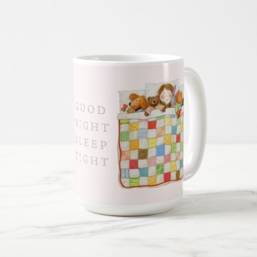 COSY QUILY Tall White Mug + Rose (Devant droit)