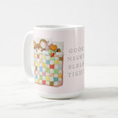 COSY QUILY Tall White Mug + Rose (Devant gauche)